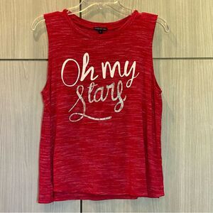 MM MM MM Brand Oh My Stars Shirt Tank Top Red Size Small
